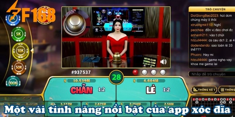 Một vài tính năng nổi bật của app xóc đĩa