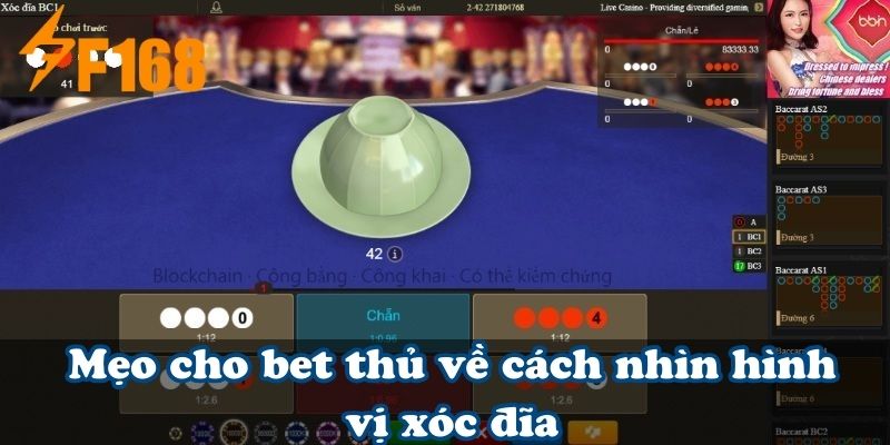 Mẹo cho bet thủ về cách nhìn hình vị xóc đĩa